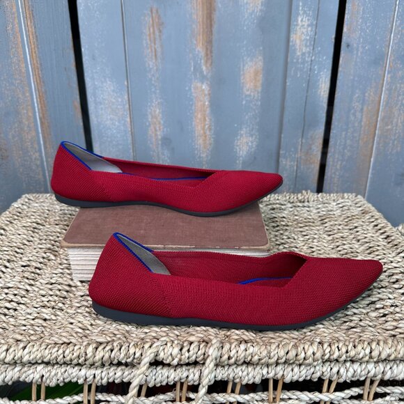 Rothy's The Point Flat Chili Red Sz 9.5 - Picture 8 of 15